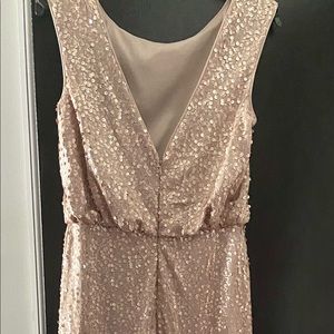 Gold sequins full length bridesmaid / formal gown